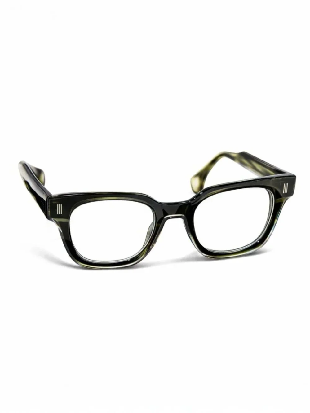 Blake Kuwahara Kesling Olive 51022 145 Full Rim Bold Oversized Square Eyeglasses